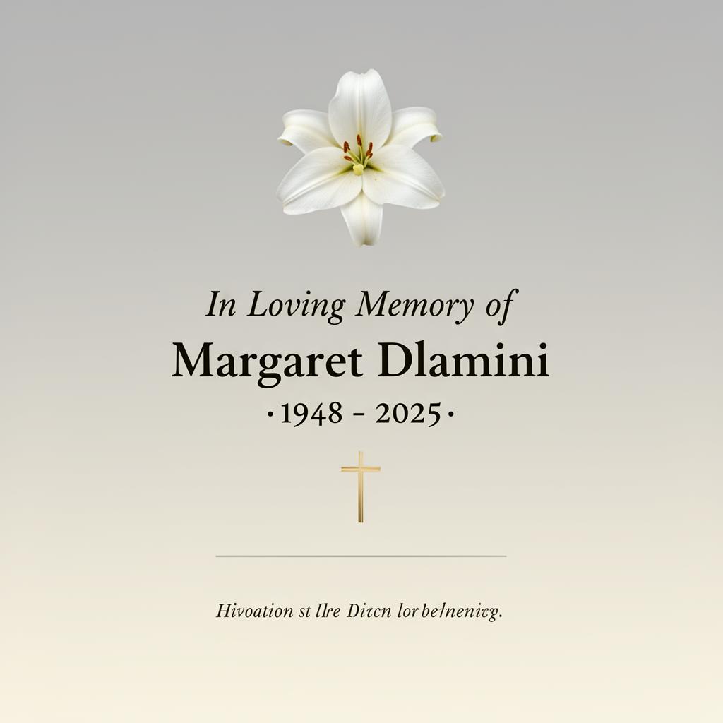 In Loving Memory — Funerals · Dignified invitation template