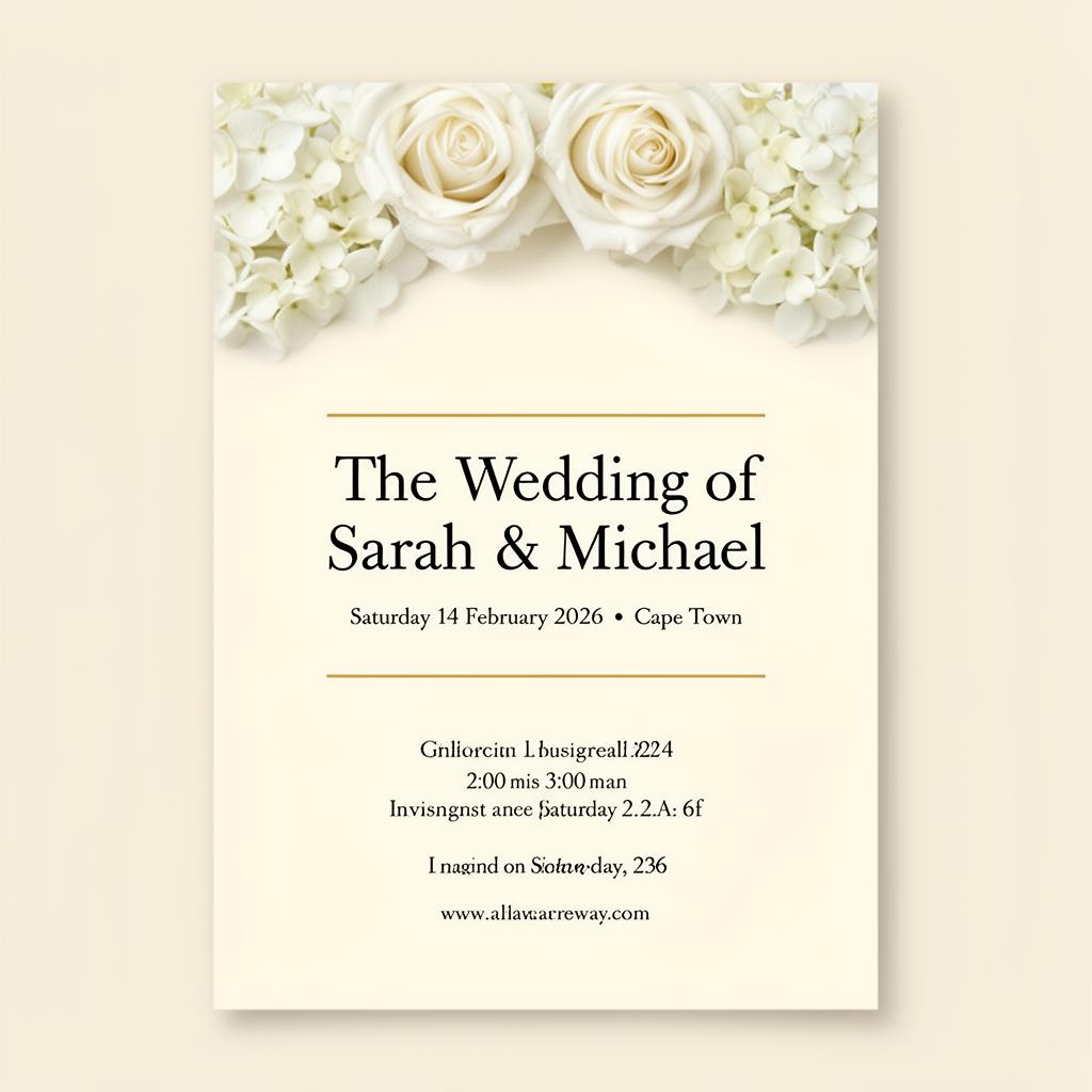 Ivory Garden — Weddings · Romantic Floral invitation template